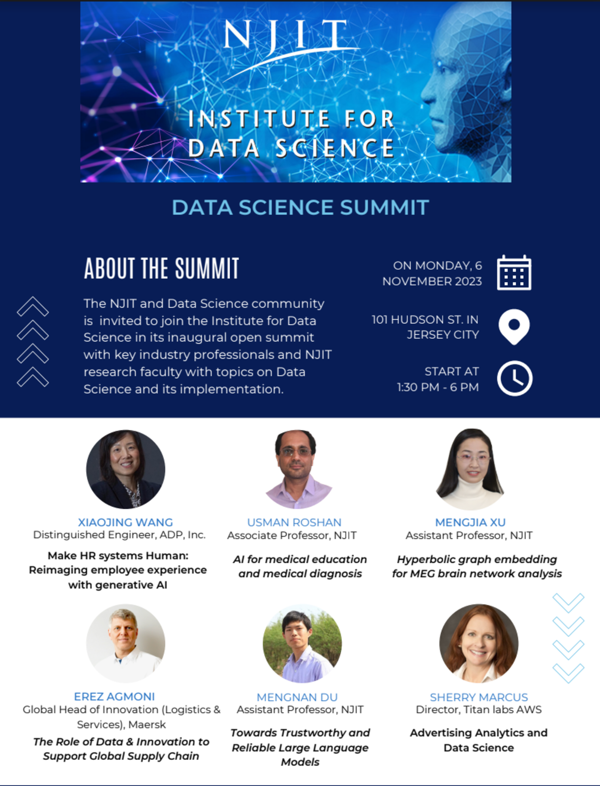 NJIT Data Science Summit, November 6