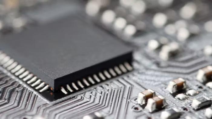 microchip on circuit board